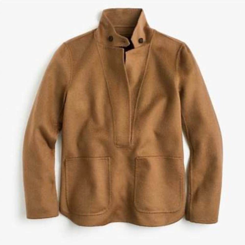 J.Crew collection doubled faced cashmere popover jacket. Size XS